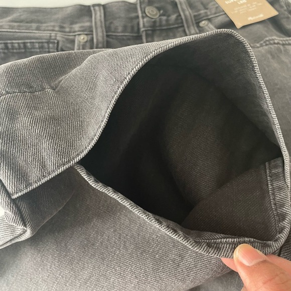 Madewell Charcoal Wide Leg Jeans - Picture 8 of 10